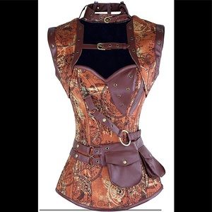 Brand new Light brown steampunk corset with tags